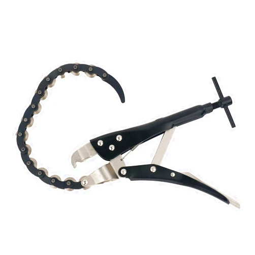 MacWork Tailpipe Cutter，Exhaust Tube Chain Cutter，Features Pipe Cutter Chain/Cutting Wheels，Black