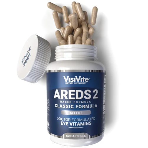 VisiVite AREDS 2 Select Eye Vitamins for Macular Support - Vitamins for Eyes with Zeaxanthin Plus Lutein Macular Supplement - Premium Macular Health Formula - Eye Supplements for Adults - 60 Capsules