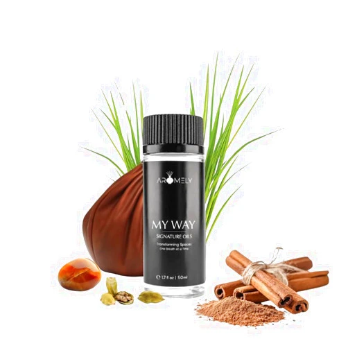 AROMELY My Way by Aromely Essential Diffuser Oil Blend - Inspired by 1 Hotel® - Luxurious Fragrance with Notes of Leather, Cardamon, Lemon, Cedarwood, Iris and Amber. (50ml (1.7 Fl Oz), My Way)