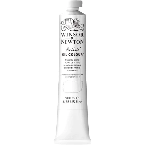 Winsor & Newton Artists' Oil Color, 200ml (6.75 oz) Tube, Titanium White