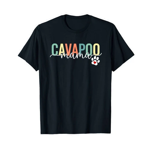 Retro Cavapoo Mom Mom Cavapoo Mama Dog Mom Cavapoo Mother's Day T-Shirt