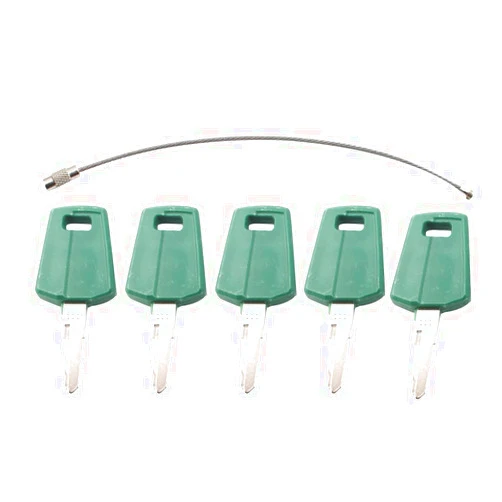 Newsmarts C001 Ignition Starter Switch Key Part Number VOE11444208 11444208, 5PCS Ignition Key Replacement For Volvo F Series Loader Heavy Equipment Ignition Start Starte