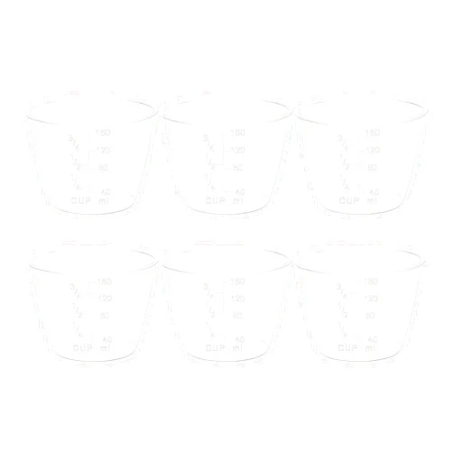 Tamnjvrr 6pcs Plastic Transparent Rice Measuring Cup 160 ml Clear Rice Cooker Cup for Dry and Liquid Ingredients