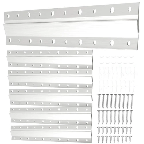 Yantuo French Cleat Hanger 10 Inch - 6 Pairs, Z Bar Hanger Supports 60 Lbs, Interlocking Wall Mounting Bracket Hardware Kit for Hanging Mirrors, Picture, Shelf, Whiteboard, Art, Frames