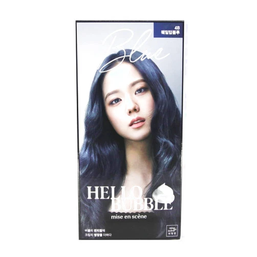 ZEESOON Korean Hello Bubble Easy At-Home Vivid Hair Dye with Ampoule for Protection (Whale Deep Blue) by Mise en scene