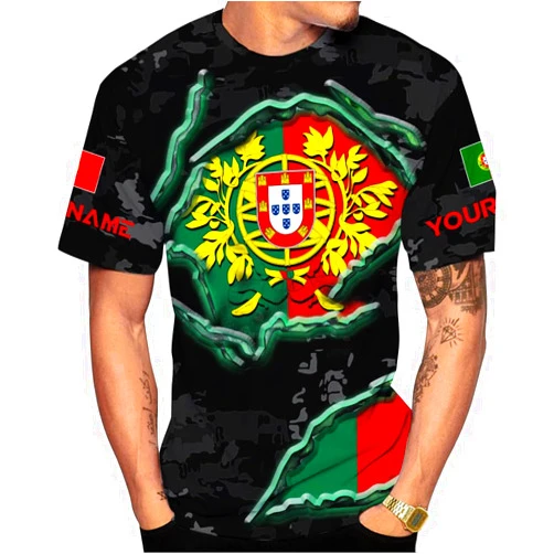 Generic Paniprints Personalized Portugal Shirt 3D, Portuguese Shirt for Men and Wonen, portugal Soccer Tshirt, Portuguese Gifts S-5XL