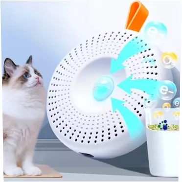 LST2020 Smart pet Deodorizer 90% cat Litter Box Deodorizer, Rechargeable dust-Free cat Litter, Small Animal Toilet or Home Deodorizer, Suitable for All Kinds of cat Litter Box, Kitchen and Small Area