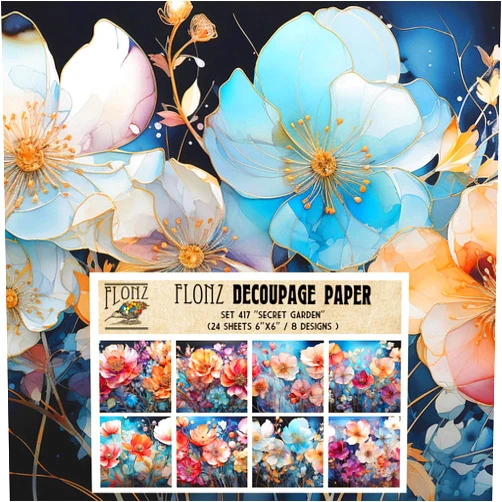 Flonz Decoupage Paper Pack (24 Sheets 6