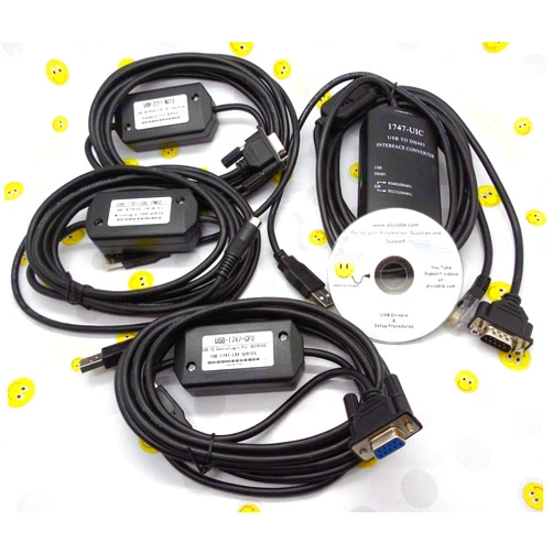 PLCPARTS Allen Bradley PLC Set/Kit 1747-UIC USB 2711-NC13 1747-CP3 1761-CBL-PM02 1756-CP3