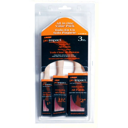 Linzer A-2160S Brush Set, for Use with All Paints, Polyester, 2 inches, White