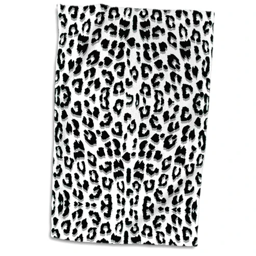 3dRose 3D Rose Snow Leopard Animal Print Towel, 15