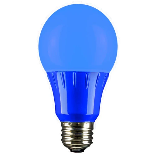 Sunlite 80145 A19 Colored Light Bulb 3 Watts (25w Equivalent), E26 Medium Base, Non-Dimmable, UL Listed, Party Decoration, Holiday Lighting, 1 Count, Blue