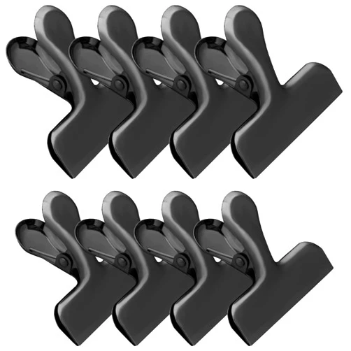 Funfery 8 Pack Stainless Steel Black Chip Clips 3