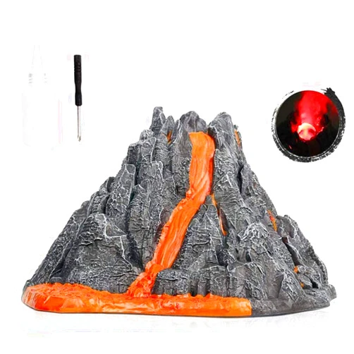 Shouldbuy Erupting Volcano Model Toys Volcano Science Kit Learning Resources Realistic Dinosaur for Kids 3-5(Volcano)