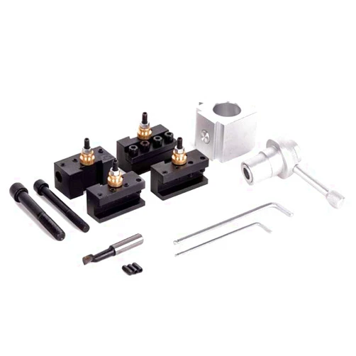 Generic Quick Change Tool Post Micro Metal Quick Replacement Tool Bracket Boring/Lathe Facing Bracket/Hard Alloy Tool Head Boring bar Set to The Desktop Hobby Lathe Tool Holder