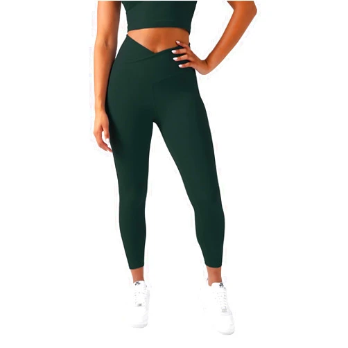 YITTY Active Women's UltraLuxe Crossover High-Waist Legging, 7/8 Length, Athleisure, 4-Way-Stretch