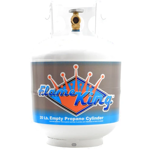 Flame King YSN-201 20-Pound Steel Propane Tank Cylinder with Type 1 OPD Valve, White