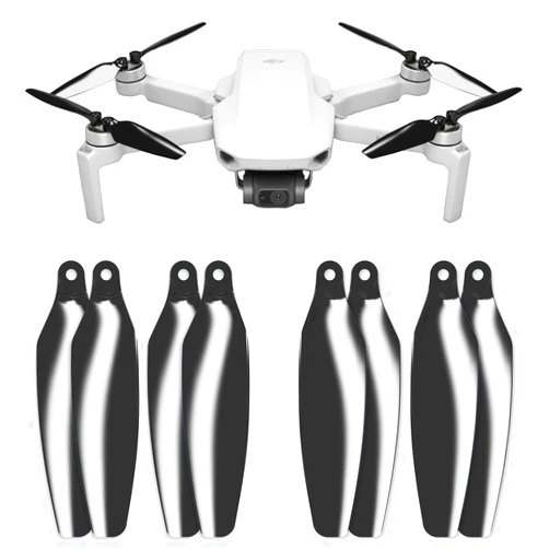 Master Airscrew Stealth Propellers for DJI Mini 2, Mini 2 SE, Mini SE & Mini 4K - Black, 4 propellers in set