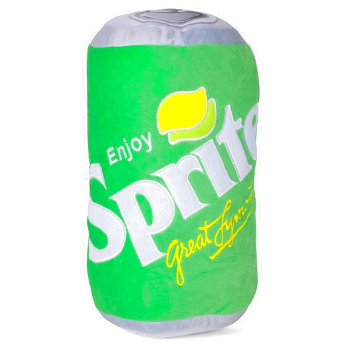 Mark Feldstein & Associates Sprite Can Classic Green 14 x 8 Polyester Fabric Soft Plush Throw Pillow