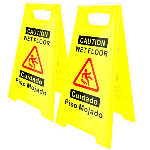 YOLNEXI 2 Pack Caution Wet Floor Sign, 17.5