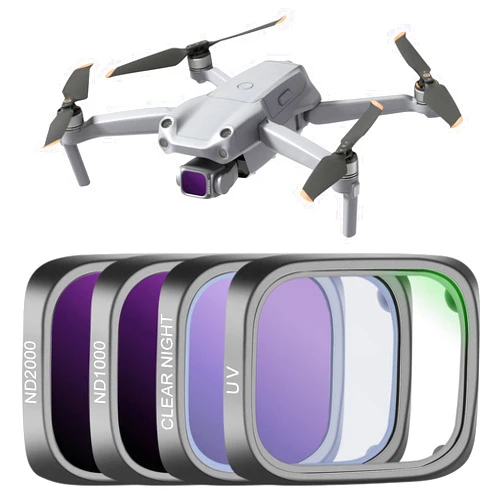 NEEWER Camera Lens Filter Kit Compatible with DJI Mavic AIR 2S, 4-Pack Multi-Coated Drone Filters Including ND1000, ND2000, NV, UV Filters