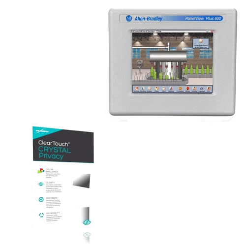 BoxWave Screen Protector Compatible with Allen Bradley PanelView Plus 6 600 - ClearTouch Crystal Privacy (2-Pack), Privacy Screen Protector Flexible Film Clear