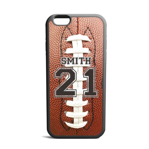 CodeiCases Compatible/Replacement Case Cover with Football Design and Custom Name and Number for iPhone 7 Black