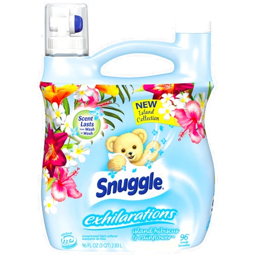 Snuggle Exhilarations Fabric Softener Liquid, Island Hibiscus & Rainflower, 96 Ounces, 96 Loads
