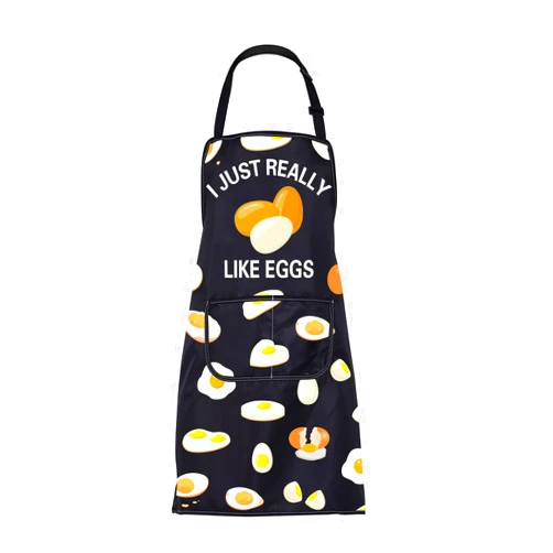 FUSTMW I Just Really Like Eggs Apron Egg Lover Gifts Cute Egg Gifts Cooking Kitchen Chef Baking BBQ Apron with Pockets