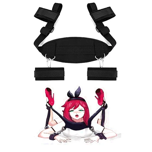 VZY Sex Tie Downs Under Mattress for King Bed Restraints Kit for Couples Queen Size Bed Straps for Adult Play Bondage Restraints Spreader Bar Blindfold and Hand Ties Sex Hand Cuff for Bedroom Toys Sweater