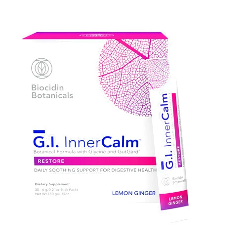 Bio-Botanical Research Biocidin Gut Health Drink Mix - GI Inner Calm - Support Digestive Health, GI Detox and a Healthy Mood & Sense of Calm - Soothing Restorative Formula with Glycine & No Glutamine (30 Stick Packs)
