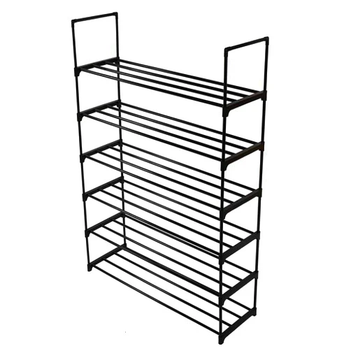 SOONEEDEAR 6-Tier Metal Shoe Rack, Stackable Shoe Tower, Shoe Storage Organizer Metal Cabinet Durable Multifunctional Shelf for Living Room, Entryway