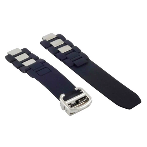 Ewatchparts RUBBER WATCH BAND STRAP COMPATIBLE WITH FIT CARTIER 20MM MUST 21 CHRONOSCAPH AUTOSCAPH CLASP