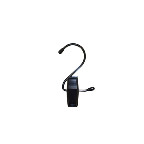NAHANCO 610BBH Hang All Black Plastic Clip with Black Metal Hook, 4 1/2