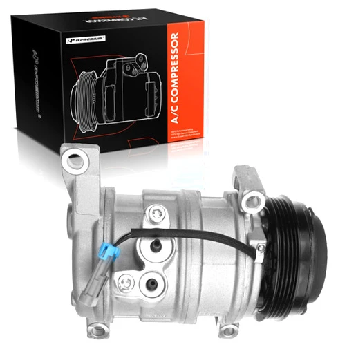 A-Premium AC Compressor with Clutch Compatible with Chevrolet, GMC Models - Silverado, Suburban, Sierra, Avalanche, Express, Tahoe, Yukon, Escalade, & More - with 2 Mounting Holes