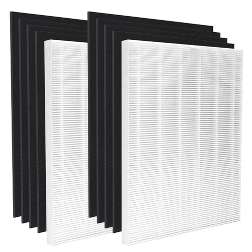 LHARI D360 True HEPA Replacement Filter D3 Compatible with Winix D360 Air Purifier, Item Number 1712-0101-02, 2 H13 True HEPA Filters with 8 Carbon Pre-filters