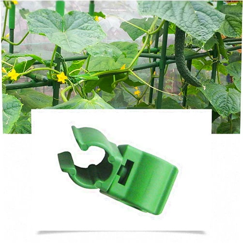 GWOKWAI 36Pcs Plant Trellis Connector Clip, Adjustable Green Climbing Rattan Stent Accessories Universal Plant Connector Stake Clip for Garden Orchard Tomato Cage 11mm (0.43in)