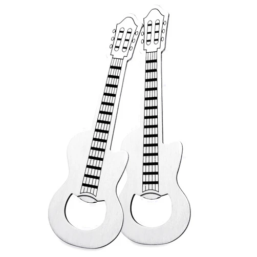 LanHong 2 Piece/Set Guitar Bottle Opener Creative Music Beer Opener, Guitar Shaped Bottle Opener for Music Guitar Lover