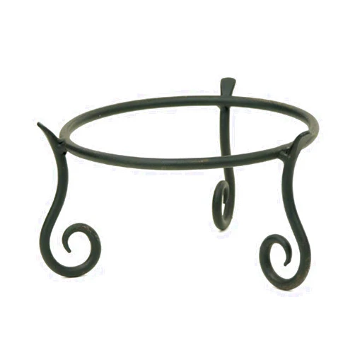 Achla Designs GBS-22 Short Wrought Iron Metal Plant birdbath Bowl Stand Flowerpot Holder, 9.5x6 inches, Black