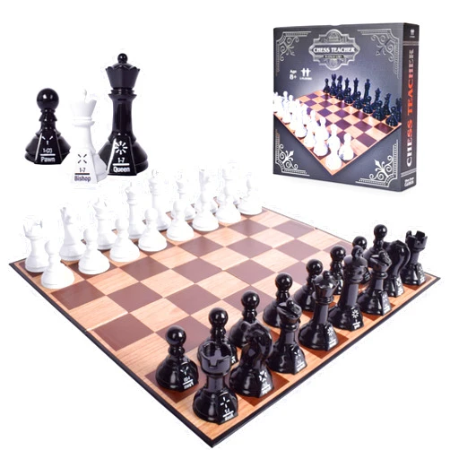 Elbow Room Games Chess Teacher Set - Educational Chess Board with Movement Indicators, Perfect for Beginners and All Skill Levels, Ideal for Family Game Nights and Learning Strategy