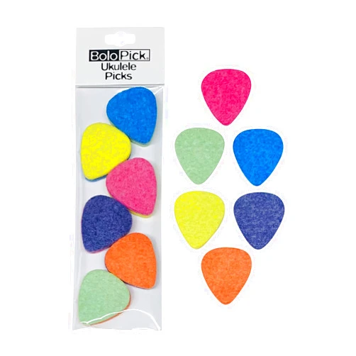 BoloPick Felt Ukulele Picks, 12 Piece BoloPick Original Recipe Felt Uke Picks for Ukulele, Guitar,Bass, Autoharp, Banjo