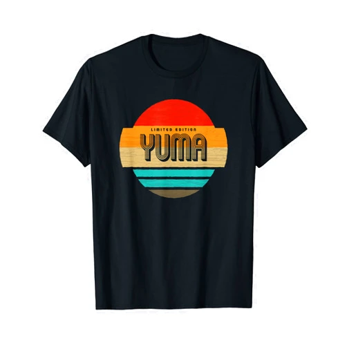 Custom Clothing Accessory Gifts for Men Yuma Name Retro Vintage Sunset Limited Edition T-Shirt