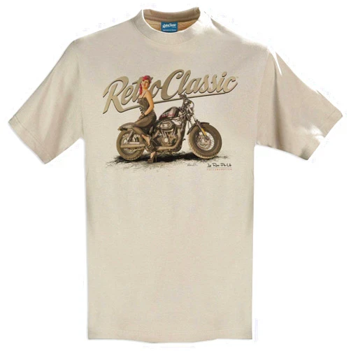 RetroClassic Clothing RetroClassic LaRoss Pin-up and Harley Inspired Motorbike Mens T-Shirt