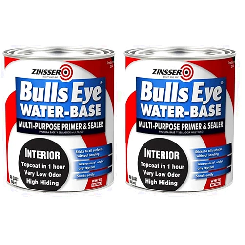 Zinsser 2244 Bulls Eye WB Primer Sealer, Quart, White, 12 Fl Oz (Pack of 2)