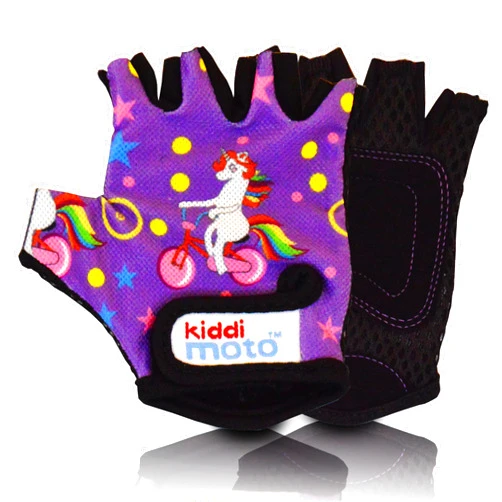 Kiddimoto Kids Cycling Gloves| Anti-Slip Kids Bike Gloves for Boys and Girls| Fingerless Kids Mountain Bike Gloves for BMX, MTB Riding, Gymnastics, Scooters, Skateboard, Rollerblade.