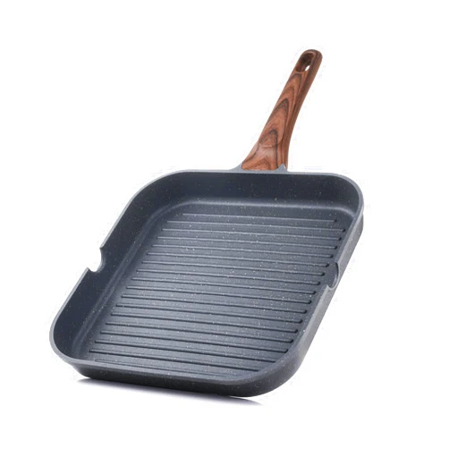 SENSARTE Nonstick Grill Pan for Stove Tops, Versatile Griddle Pan with Pour Spouts, Square Grill Pan for Big Cooking Surface, Durable Grill Skillet for Indoor & Outdoor Grilling. PFOA Free, 11 Inch