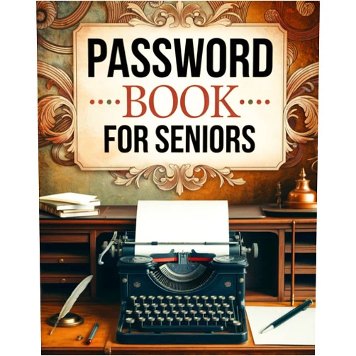 Katine Stichler Password Book for Seniors: Large Print Alphabetical Internet Organizer Notebook. A Vintage Style Gag Gift for Dads, Moms, Nanas, Grandmas, and ... Day, Secret Santa, Birthdays, and Christmas