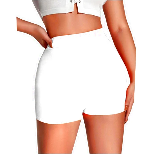 Xintorch Booty Spandex Shorts for Women Sexy Gym Biker Workout Solid Stretch Shorts White