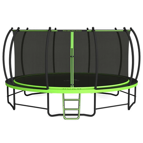 BCAN Trampoline 8FT 10FT 12FT 14FT 15FT 16FT Recreational Trampoline with Enclosure for Kids Adults, ASTM Approved, Outdoor Trampoline with Ladder for Kids