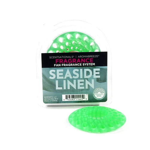ScentSationals AromaBreeze Scented Wax Discs - Long Lasting Fragrance Wax Air Freshener for Aromabreeze Fan Units - Strong Scent, 1 Fragrance Wax Disc - Seaside Linen